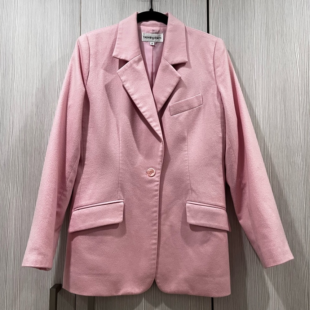 Blank NYC Pink Single-Button Blazer Jacket